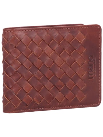 mano Don Luca Geldbörse Leder 11 cm in cognac