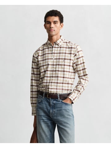 Gant Hemd in beige schoko - 0001
