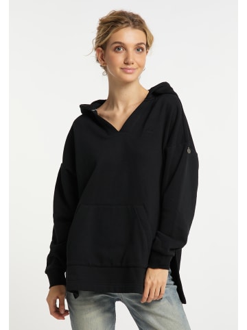 DreiMaster Damen Oversize Kapuzenpullover in Schwarz