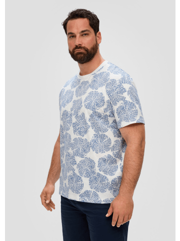 s.Oliver T-Shirt kurzarm in Blau-weiß