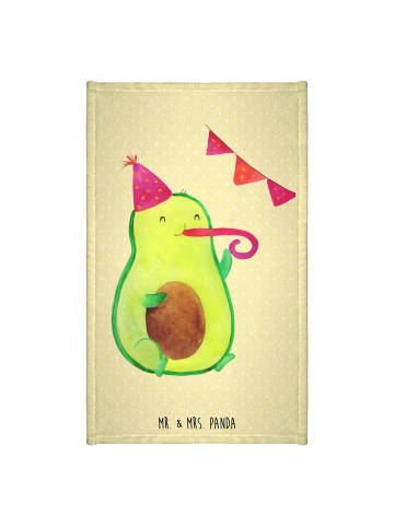 Mr. & Mrs. Panda Gästehandtuch Avocado Geburtstag ohne Spruch in Gelb Pastell
