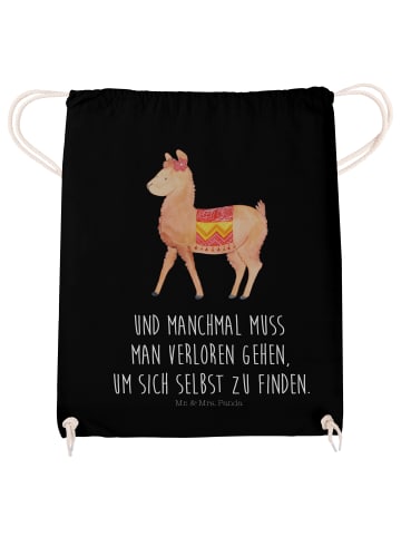 Mr. & Mrs. Panda Stofftasche Alpaka Stolz mit Spruch in Schwarz