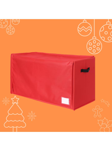 relaxdays Weihnachtskugel-Aufbewahrungsbox in Rot - (B)73 x (H)40 x (T)36,5 cm