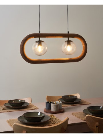 Beliani Pendelleuchten AYENSU in Braun/Schwarz - (W) 74 x (H) 153 x (L) 15 cm