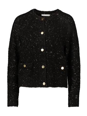 BETTY & CO Strick-Cardigan mit Lurexfaden in Schwarz