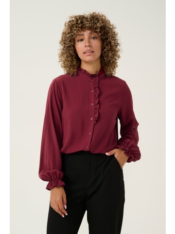 Cream Langarm - Hemd CRVenea Straight fit in Cabernet