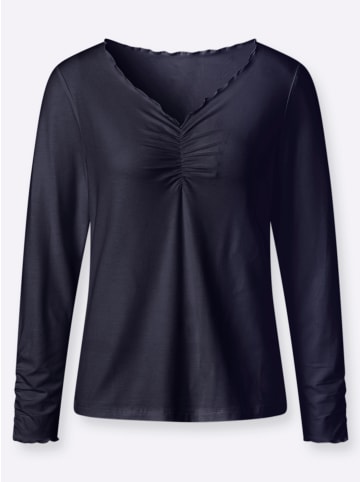 creation L Langarm-Shirt in marine