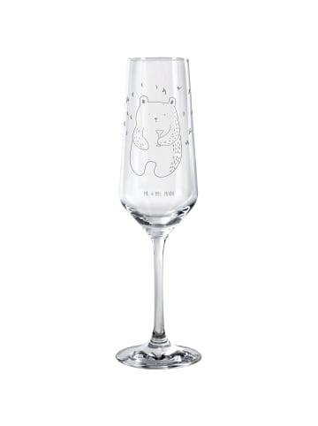 Mr. & Mrs. Panda Sektglas Bär Party ohne Spruch in Transparent