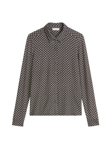 Marc O'Polo Jersey-Print-Bluse regular in multi/dark coffee