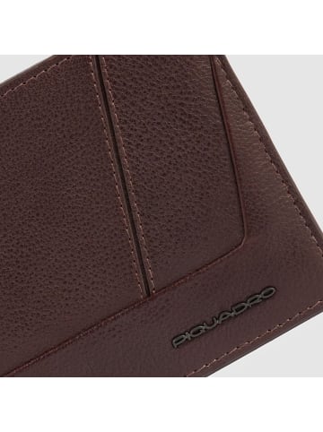 Piquadro Carl Geldbörse RFID Schutz Leder 11 cm in dark brown