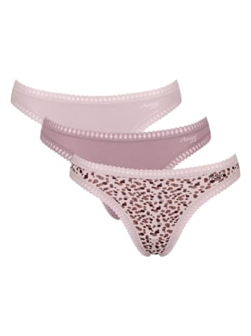 Sloggi String 3er Pack in Rosa