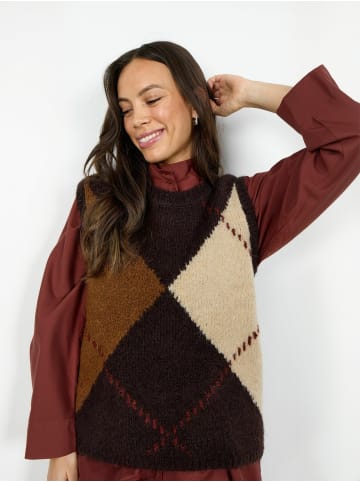 soyaconcept Weste SC-HACER in 98980C CHOCOLATE PLUM MEL COM