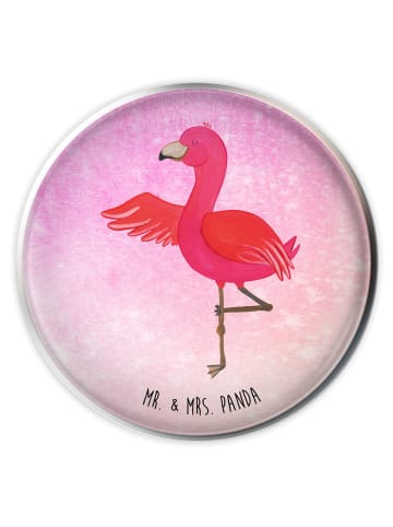 Mr. & Mrs. Panda Waschbecken Stöpsel Flamingo Yoga ohne Spruch in Aquarell Pink