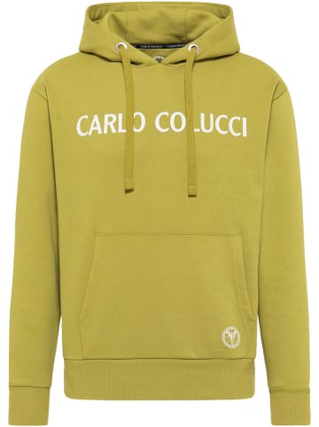 Carlo Colucci Hoodie ohne Reißverschluss Corrado in Oliv