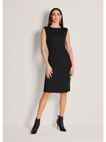 MADELEINE Elegantes ärmelloses Kleid mit Struktur in schwarz