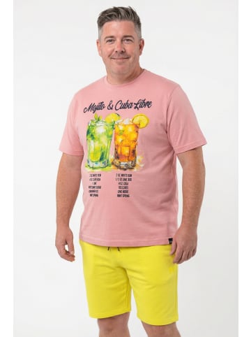 Men Plus Kurzarm T-Shirt in rose