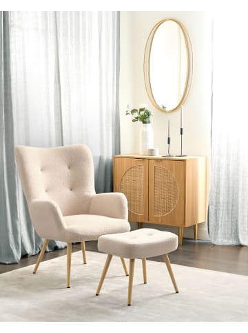Beliani 2-tlg Sessel VEJLE in Beige/Braun