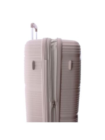 Gladiator 0800 4 Rollen Trolley 76 cm mit Dehnfalte beige