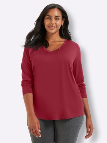 sheego V-Shirt in petrol