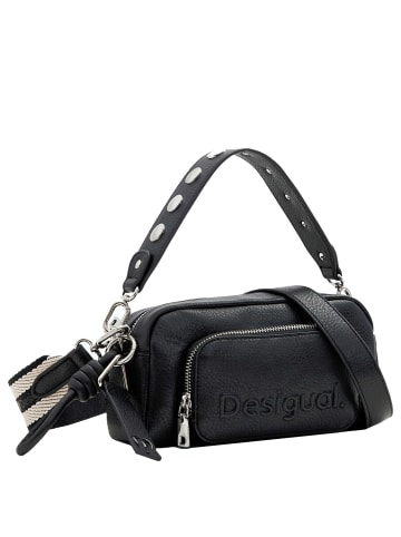 Desigual Half Logo - Umhängetasche 22 cm (black) in schwarz