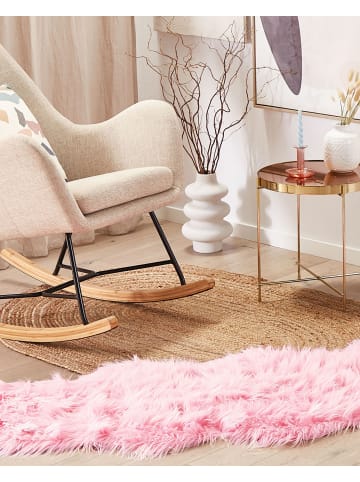 Beliani Schaffell MAMUNGARI in Rosa - (W) 60 x (H) 6 x (L) 180 cm