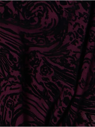 MARC CAIN COLLECTIONS Langarmshirt in aubergine schwarz - 0001