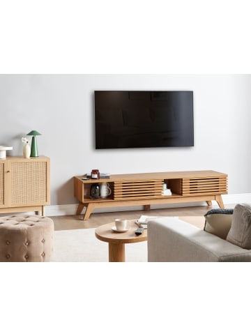 Beliani TV-Möbel TOLEDO  in Braun - (W) 180 x (H) 44 x (L) 40 cm