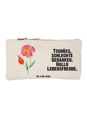 Mr. & Mrs. Panda Kulturtasche Blume HageRundunge mit Spruch in Weiß