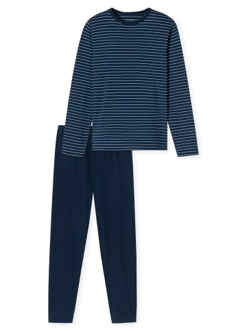 Schiesser Schlafanzug Casual Essentials in Admiral