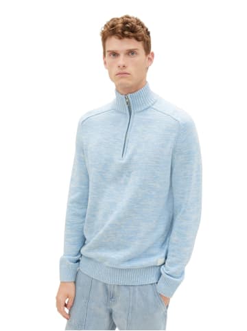 Tom Tailor Pullover KNITTED TROYER in Blau