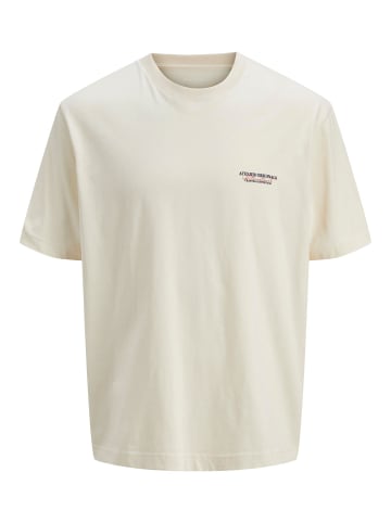 JACK & JONES PLUS T-shirt in Antique White