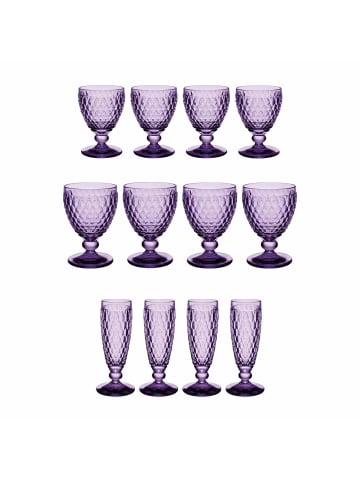 Villeroy & Boch 12er Set Weißwein- und Sektgläser Boston Coloured in lavender