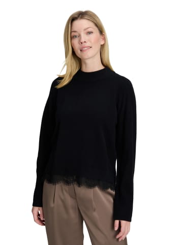 Betty Barclay Feinstrickpullover mit Spitzenkante in Schwarz