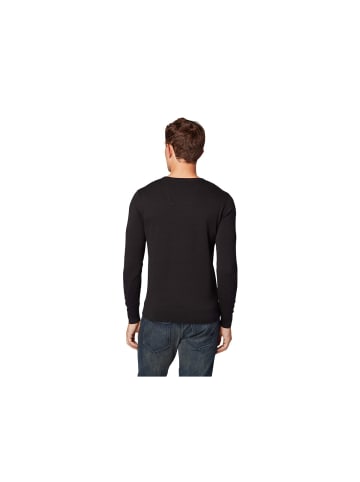 Tom Tailor V Pullover in schwarz