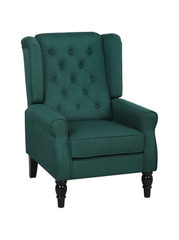 HOMCOM Einzelsessel-86L x 74B x 102H cm-Dunkelgrün