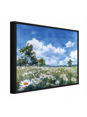 WALLARENA Bild mit Rahmen Blumen in Blau