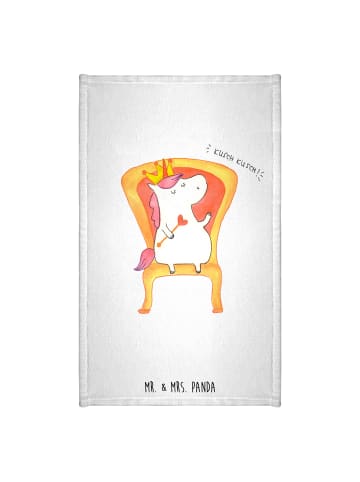 Mr. & Mrs. Panda Handtuch Einhorn König ohne Spruch in Weiß
