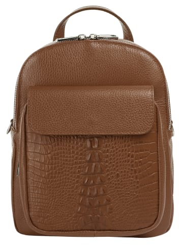 Cluty Rucksack echt Leder in cognac