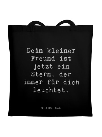 Mr. & Mrs. Panda Jutebeutel Spruch Trauerbewältigung Haustierver... in Schwarz