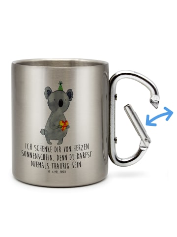 Mr. & Mrs. Panda Thermobecher Koala Geschenk mit Spruch in Silber