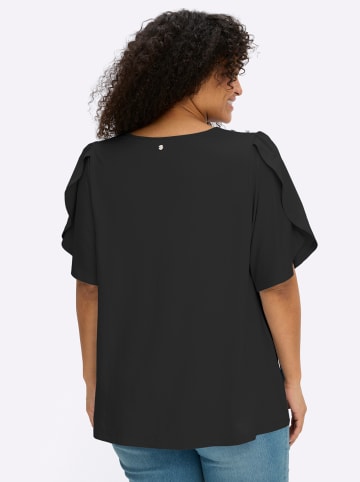 sheego Shirt in schwarz