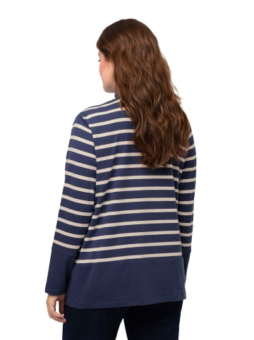 Ulla Popken Longsleeve in blau grau