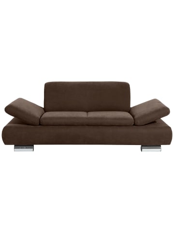 58 aufm Kessel SOFA 2-Sitzer Kaye Bezug Veloursstoff Metallfuß verchromt / braun