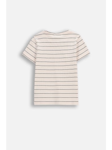 Coccodrillo Geripptes T-Shirt mit kurzen Ärmeln in schwarz