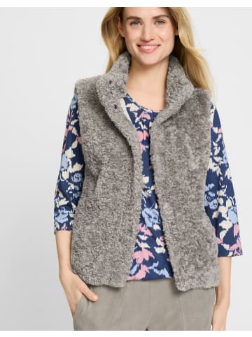 Olsen Kunstfellweste in Dark Taupe