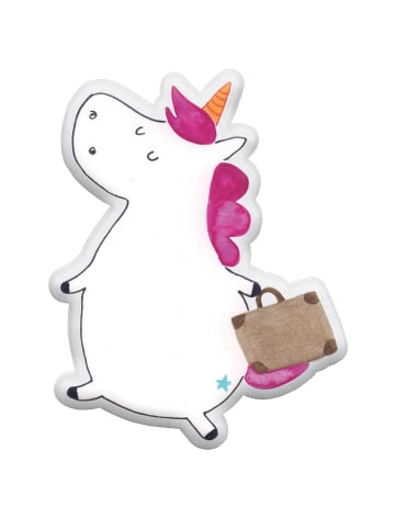 Mr. & Mrs. Panda Dekokissen Einhorn Koffer ohne Spruch in Weiß