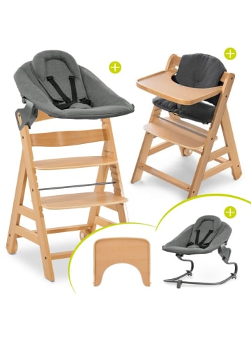 Hauck Alpha Move Natur 5-tlg. Newborn Set - Hochstuhl in beige,grau