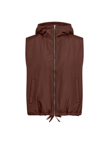 soyaconcept SC-FENYA 79 Weste mit Kapuze und Reißverschluss in Chocolate Plum