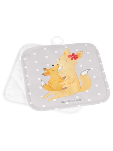 Mr. & Mrs. Panda Topfuntersetzer Fuchs Mama ohne Spruch in Grau Pastell