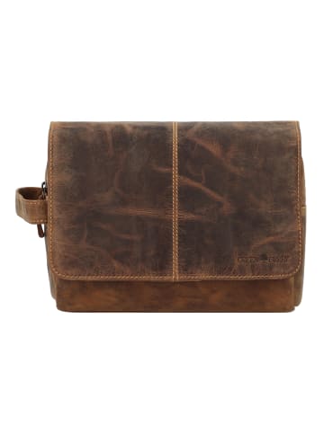 Greenburry Vintage Kulturbeutel Leder 27 cm in brown